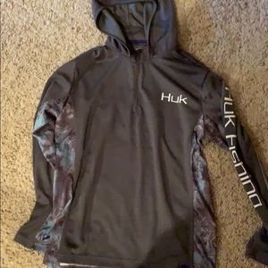 Huk IconX cold weather hooded 1/4 zip